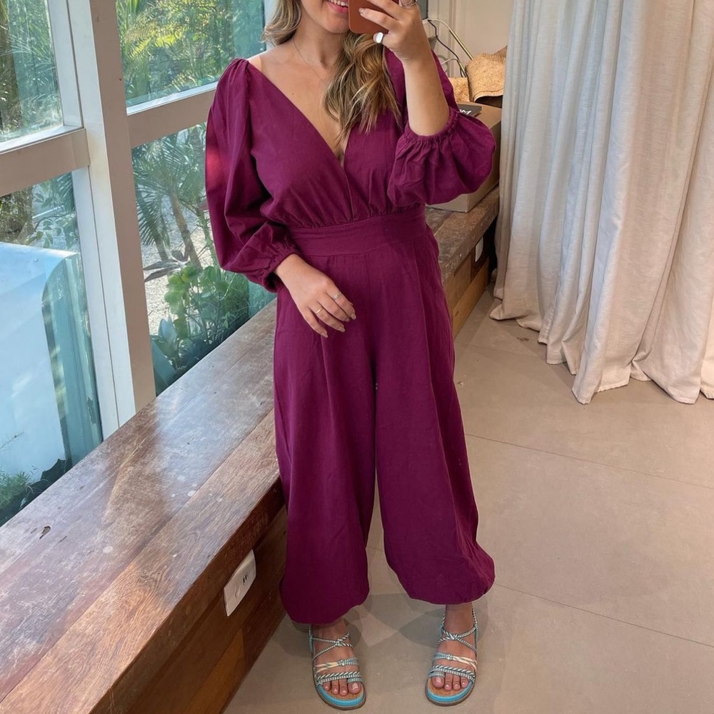 NWT - FARM Rio - Plum Jumpsuit - Size S/M